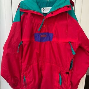 Columbia Red and Teal Outdoor Jacket